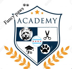 fancy paws academy logo for our grooming school in chicago